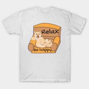 Relax and be happy Dog T-Shirt